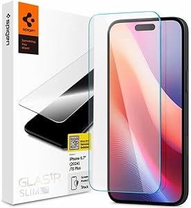 Spigen iPhone 16 Plus / 15 Plus Cam Ekran Koruyucu GLAS.tR Slim HD – AGL06890