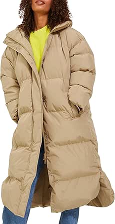 JACK %26 JONES Kadın JJXX JXMISTY DOWN BLEND LONG PUFFER OTW SN Mont, Cornstalk, M