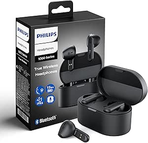 Philips TAT1138BK Gerçek Kablosuz Kulaklık Siyah (IPX4)-5+10 saat