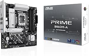 ASUS PRIME B860M-A-CSM Intel B860 LGA1851 DDR5 8666 2xDP HDMI Çift M2 USB3.2 Gen 2×2 AURA RGB 2.5Gbit LAN mATX 7+1+1 Güç Aşamaları, 1xGen5 M.2, Ready for Advanced AI PC