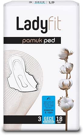 Ladyfit Pamuk Süper Gece 18’li Vegan Ped