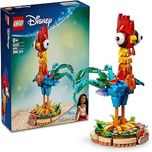 LEGO Disney Priness Moana 2 Heihei 43272 – 9 Yaş ve Üzeri Çocuklar için Döndürülebilir Baş ve Kanatları Olan Tavuk Figürü İçeren Model Yapım Seti, Kız ve Erkek Çocukları için Hediye Fikri (566 Parça)