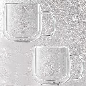 Jumbo Glory Double Wall Çift Çidarlı Kulplu 2’li Bardak 350 ml
