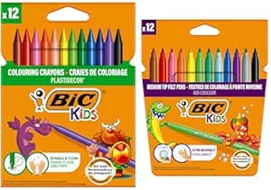 BIC Plastidecor Pastel Boya ve Kid Couleur Keçeli Kalem Seti (12’li + 12’li)