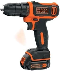 Black + Decker BDCDD12K Li/Ion Akülü Vidalama, 10.8V, 0-550 Dev/Dk Hız, Çok renkli