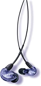 Shure SE215 Special Edition Uni Sound Isolating kulaklık, bir sürücü, kulak içi, çıkarılabilir kablo, şeffaf ses ve güçlü bas, müzik, video oyunları, telefon görüşmeleri – mor