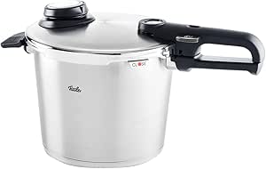 Fissler Vitavit Premium/Düdüklü Tencere (6 L, Ø 22 cm) Paslanmaz Çelik Buharlı Tencere, 4 Pişirme Kademesi, Ek Dahil – Endüksiyon