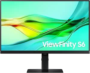 Samsung ViewFinity S6 S60UD, 24″ inç, QHD, 2K, 2560 x 1440, 5ms, 100Hz, HDR10 Monitör, LS24D600UAUXUF