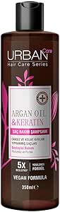 Urban Care Argan Oil & Keratin Besleyici ve Kırılma Karşıtı Saç Bakım Şampuanı, 350 Mililitre, Vegan
