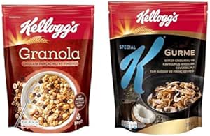 Kellogg’s kahvaltılık gevrek seti (Granola çikolatalı & fındıklı ve Special K hindistan cevizli & çikolatalı, 340 g ve 300 g)