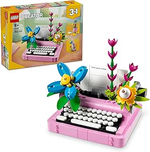 LEGO Creator 3’ü 1 Arada Çiçekli Daktilo 31169-8 Yaş ve Üzeri Çocuklar için Keytar veya Saksıya Dönüşebilen Yaratıcı Oyuncak Yapım Seti, Doğum Günü Hediyesi (363 Parça)