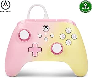 PowerA Xbox Series X|S için Advantage Kablolu Oyun Kumandası – Pink Lemonade