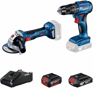 Bosch GSB 185-LI + GWS 180 + 1 x 2.0Ah + 1 x 4.0Ah + GAL 18V-40