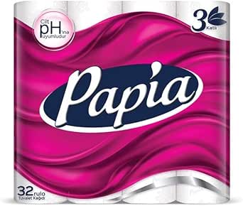 Papia 3 Katlı 32’lı Tuvalet Kağıdı (1 x 32 Rulo)