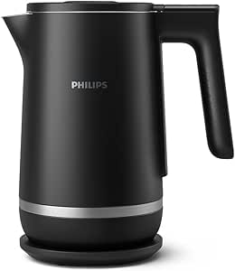 Philips 7000 Serisi Çift Yalıtımlı Su Isıtıcısı, 1,7 L kapasite, Yaylı kapak, Hızlı kaynatma, Kolay Temizlik, HD9396/90