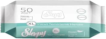 Sleepy Sensitive Vücut Temizleme Mendili 50 Yaprak