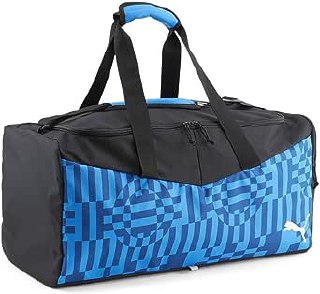 Puma individualRISE Football Medium Bag Unisex Yetişkin Omuz Çantası, Electric Blue Lemonade-PUMA Black, Tek Beden