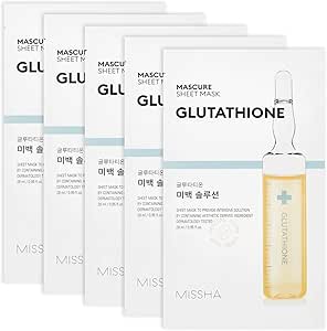 MISSHA Glutathione İçerikli Aydınlatıcı Yaprak Maske (1ad) Mascure Whitening Solution Sheet Mask