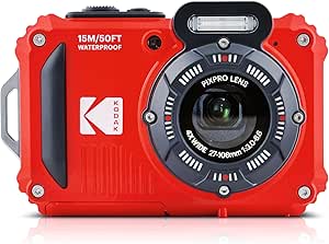 Kodak Pixpro WPZ2/4x Yakınlaştırma Su Altı Fotoğraf Makinesi-Kımızı