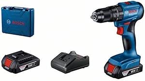 Bosch Professional GSB 185-LI Akülü Darbeli Delme Vidalama Makinesi (18 Volt, 2 x 2,0 Ah Akü, Şarj Cihazı, Yumuşak/Sert Tork: 21/50 Nm; Plastik Çanta)