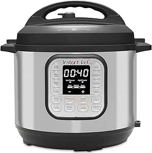 Instant Pot Akıllı Pişirici, 8 Litre Kapasite, Elektrikli Düdüklü, Yavaş Pişirme, Pilav Pişirme, Kızartma Modu, Yoğurt Hazırlayıcı, Buharlı Pişirme Ve Yemek Isıtma Özelliği, Paslanmaz Çelik/Siyah