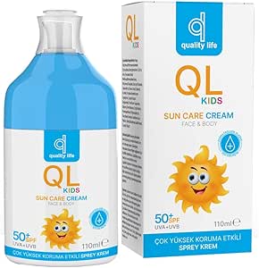 Quality Life QL Kids Bebek Güneş Kremi 50+ Faktör SPF 110 ML Çok Yüksek Koruma Çocuk Güneş Kremi