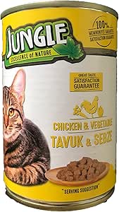 Jungle Tavuklu-Sebzeli Kedi Konservesi, 415 g