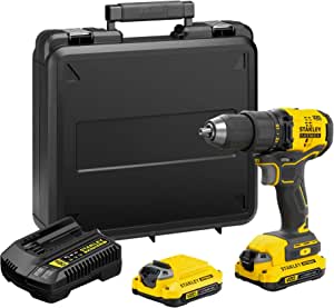 STANLEY 18V 1.5Ah V20 Çift Akülü Kömürsüz Darbesiz Matkap