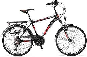 Geroni CRAFT – 24″ CITY – 16,5′ – 21 Vites – V.B. – Siyah-Kırmızı