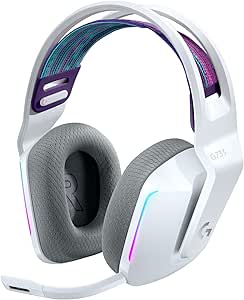 Logitech G G733 LIGHTSPEED Kablosuz Kulak Üstü Oyuncu Kulaklığı, LIGHTSYNC RGB, Blue Voice Mikrofon, Askılı Kafa Bandı, PRO-G Ses Sürücüleri, 29 Saat Pil Ömrü, Beyaz