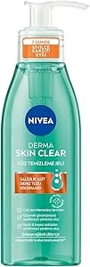 NIVEA Derma Skin Clear Sivilce Karşıtı Yüz Temizleme Jeli 150ml, Gözenek Arındırıcı, Salistik Asit, Niasinamid, Yağlı, Karma, Sivilceye Eğilimli Ciltler