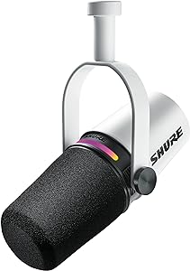 Shure MV7+ Podcast Dinamik Mikrofon. OBS Sertifikalı, Gelişmiş Ses, LED Dokunmatik Panel, USB-C ve XLR Çıkışları, Otomatik Seviye Modu, Dijital Pop Filtresi, Reverb Efektleri, Podcasting, Akış, Kayıt