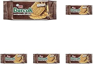 Eti Burçak Tam Buğday Unlu Bisküvi 131 g 5li paket