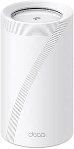 TP-Link Deco BE85 1-pack, BE19000 Mbps, 1x 10Gbps LAN/WAN Portu, 320 MHz Kanallar, 6 GHz Bandında Çalışır, 200 Cihaza Kadar Bağlanılabilirlik, VPN, WPA3, Üç Bantlı Wi-Fi 7 Mesh Sistemi