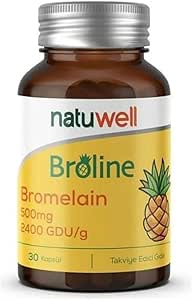 Natuwell Broline Bromelain 500 Mg 2400 Gdu 30 Kapsül