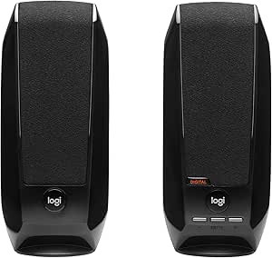 Logitech S150 USB Stereo Hoparlör, 2.0, İnce ve Hafif Tasarım, Kompakt ve Taşınabilir, Kolay Ses Kontrolleri, LED Işıklı Gösterge, Sessize Alma Tuşu, 2 W, Siyah