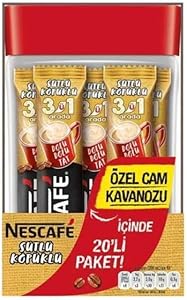 Nestlé Nescafe 3Ü1 Arada Sütlü Köpüklü 20Li Cam Kavanoz