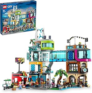 LEGO City Şehir Merkezi 60380 – 8 Yaş ve Üzeri Çocuklar İçin Çok Özellikli, Yeniden Yapılandırılabilir, Modüler Oyun Seti İçeren Yaratıcı Oyuncak Yapım Seti (2.010 Parça)