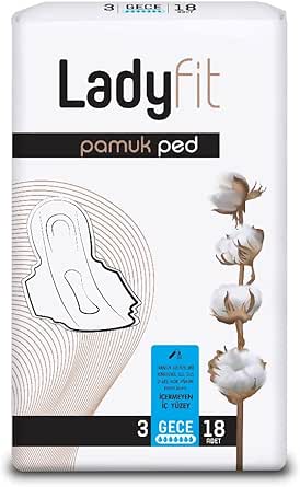 Ladyfit Pamuk Süper Gece 18’li Vegan Ped