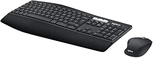 Logitech MK850 Kablosuz Performans Klavye Mouse Seti, Avuç İçi Destekli Klavye, Kıvrımlı Mouse, Çoklu Cihaz Özelliği, 10 m Kullanım Mesafesi, Tam Boyutlu Sessiz Türkçe Q Klavye, Siyah