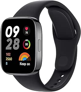 Xiaomi Redmi Watch 3, Akıllı Saat, 1.75 inç AMOLED Ekran, Nabız Uyku Oksijen Seviyesi Takip, 100+ Egzersiz Modu, Siyah