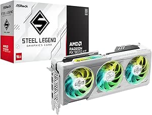 ASRock AMD Radeon RX 9070 XT Steel Legend 16GB Ekran Kartı – 16GB GDDR6, 256-bit, 1x HDMI, 3 x DisplayPort