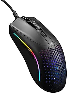 Glorious Model O 2 Mini Kablolu Siyah Oyuncu Faresi: Hafif 49 gram, 26K Optik Sensör, 80 Milyon Tıklama, 6 Programlanabilir Düğme, Küçük Ellere Uygun Fare, FPS, MMO, MOBA, Battle Royal Faresi