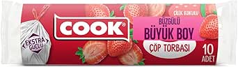 Cook Büzgülü Kokulu Büyük Boy Çöp Torbası (Çilek)