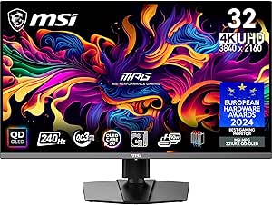 MSI 31.5″ MPG 321URX QD-OLED 3840×2160 (UHD) 16:9 FLAT QD-OLED 240HZ 0.03MS FREESYNC PREMIUM PRO GAMING MONITOR