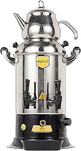 Remta R25 Mini Çift Demlikli Çay Semaveri, 5Lt, Paslanmaz Çelik