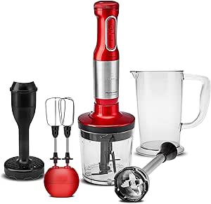 KARACA MM PROSTEEL 2000 BLENDER SET IMPERIAL RED-INOX