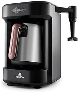Karaca Hatır Barista Steel Latte Cappuccino, Közde Türk Kahvesi, Sütlü Türk Kahvesi, Sütlü İçecek Hazırlama Makinesi Rosegold Çelik Cezveli 5 Fincan Kapasiteli Bol Köpüklü