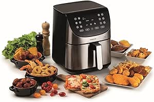 Kenwood Airfryer XXXL Inox HFM80.000SS – 7 Litre Geniş Hazne Kapasitesi, 1700 Watt, Dijital Dokunmatik Ekran, 12 Farklı Programlama, Meyve Kurutma Özelliği