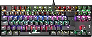 Rampage KB-R17 Raptor Black USB 6 Color Blue Switch LC Layout Gaming Mechanical Keyboard